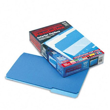 Pendaflex Pendaflex 435013BLU Interior File Folders- 1/3 Cut- Top Tab- Legal- Blue- 100/Box 435013BLU